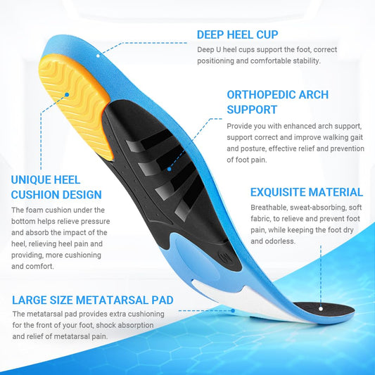 VALSOLE heavy-duty arch-support insoles side profile showing stability