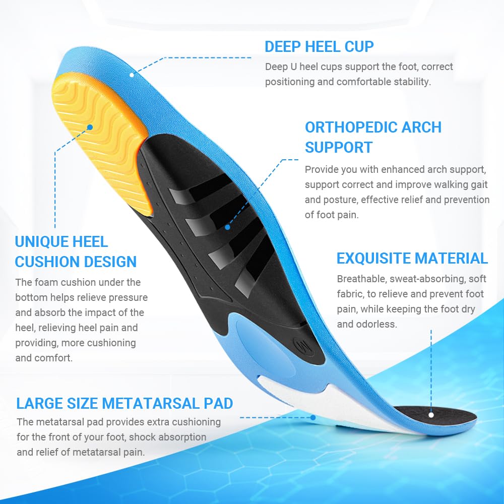 VALSOLE heavy-duty arch support insoles shown in a work boot