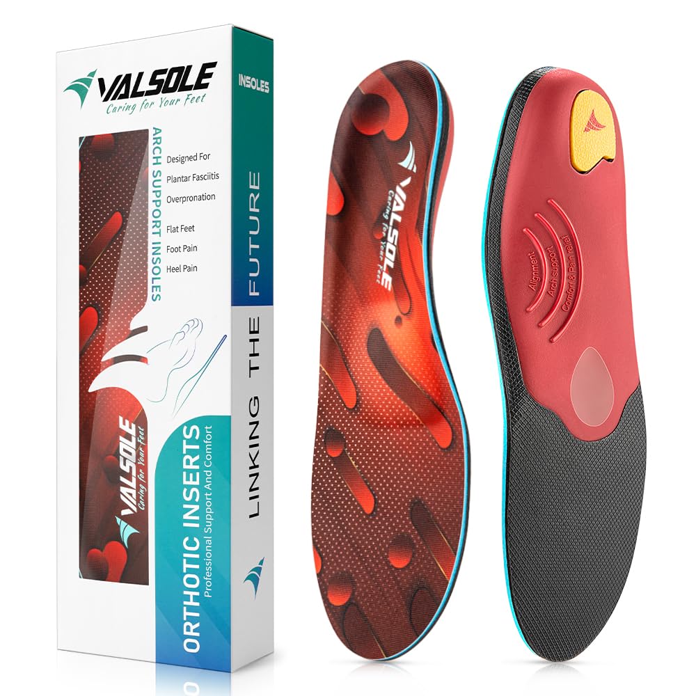 VALSOLE Heavy Duty Insole front view shows arch support for all-day comfort