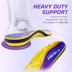 VALSOLE insoles with heel pad for extra shock absorption