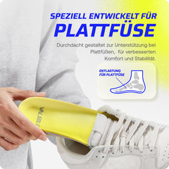 VALSOLE deep heel cup offering enhanced rear-foot stability and impact absorption