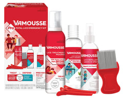 Vamousse Pro Lice Mousse being applied for quick treatment on the scalp