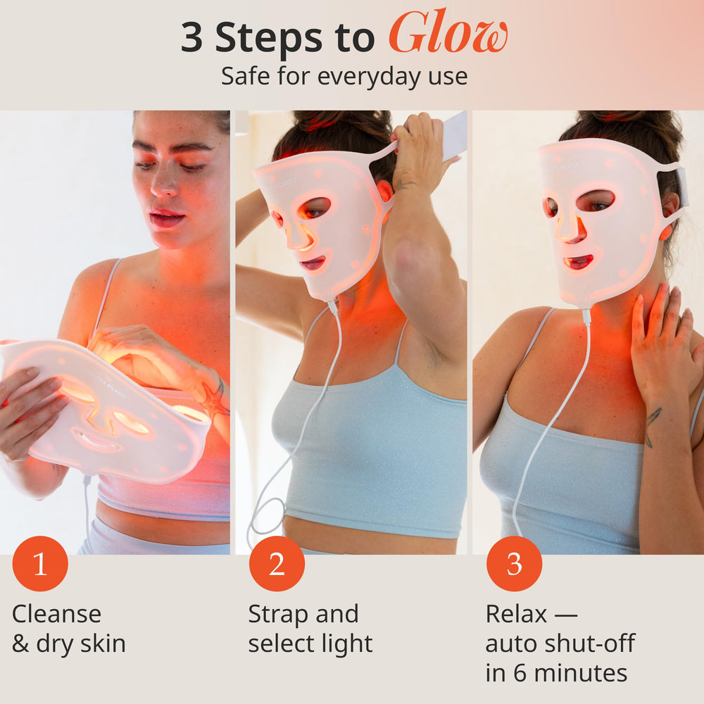 VANA mask shown in hands-free use during daily routine