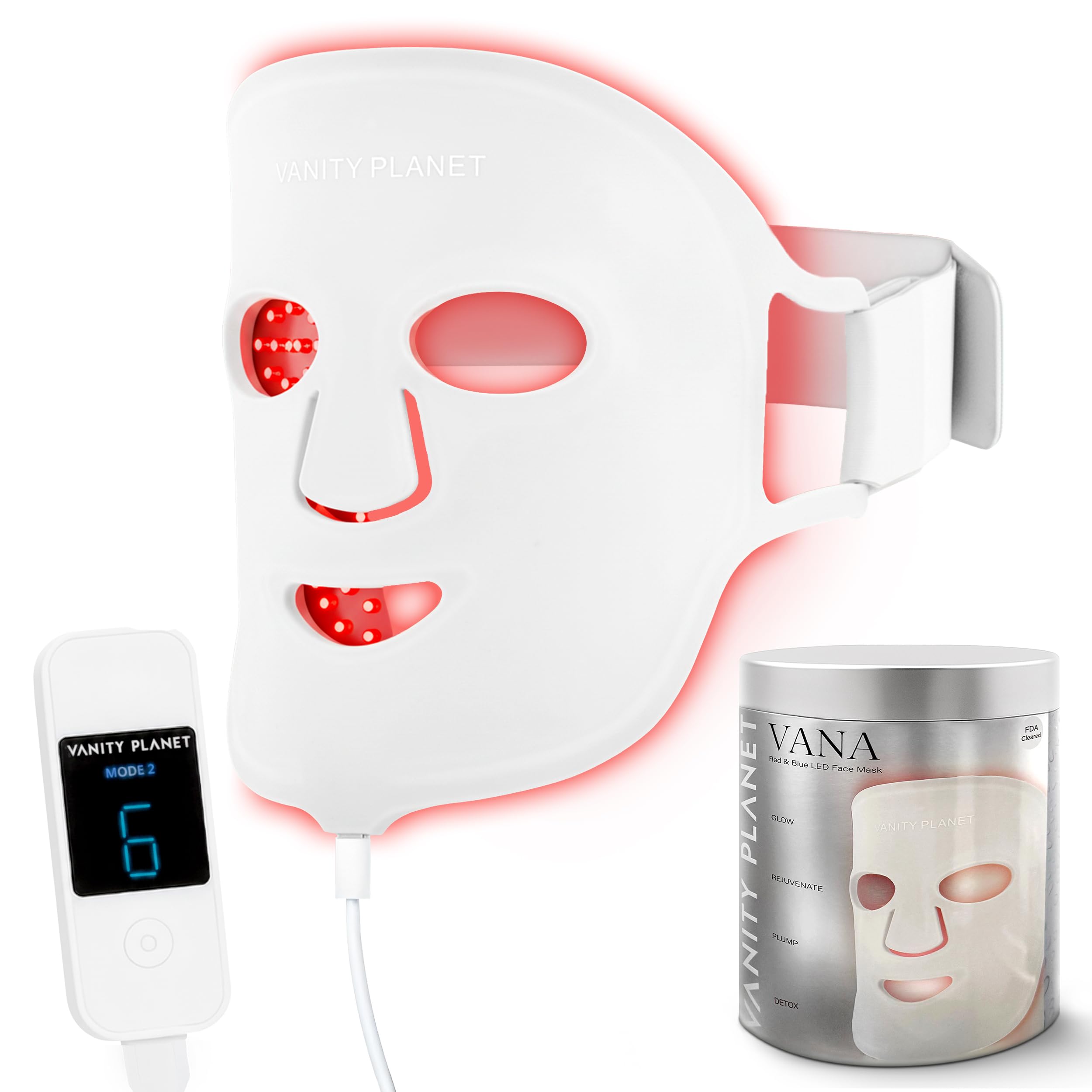 Vanity Planet VANA mask with red and blue LEDs for at-home light therapy