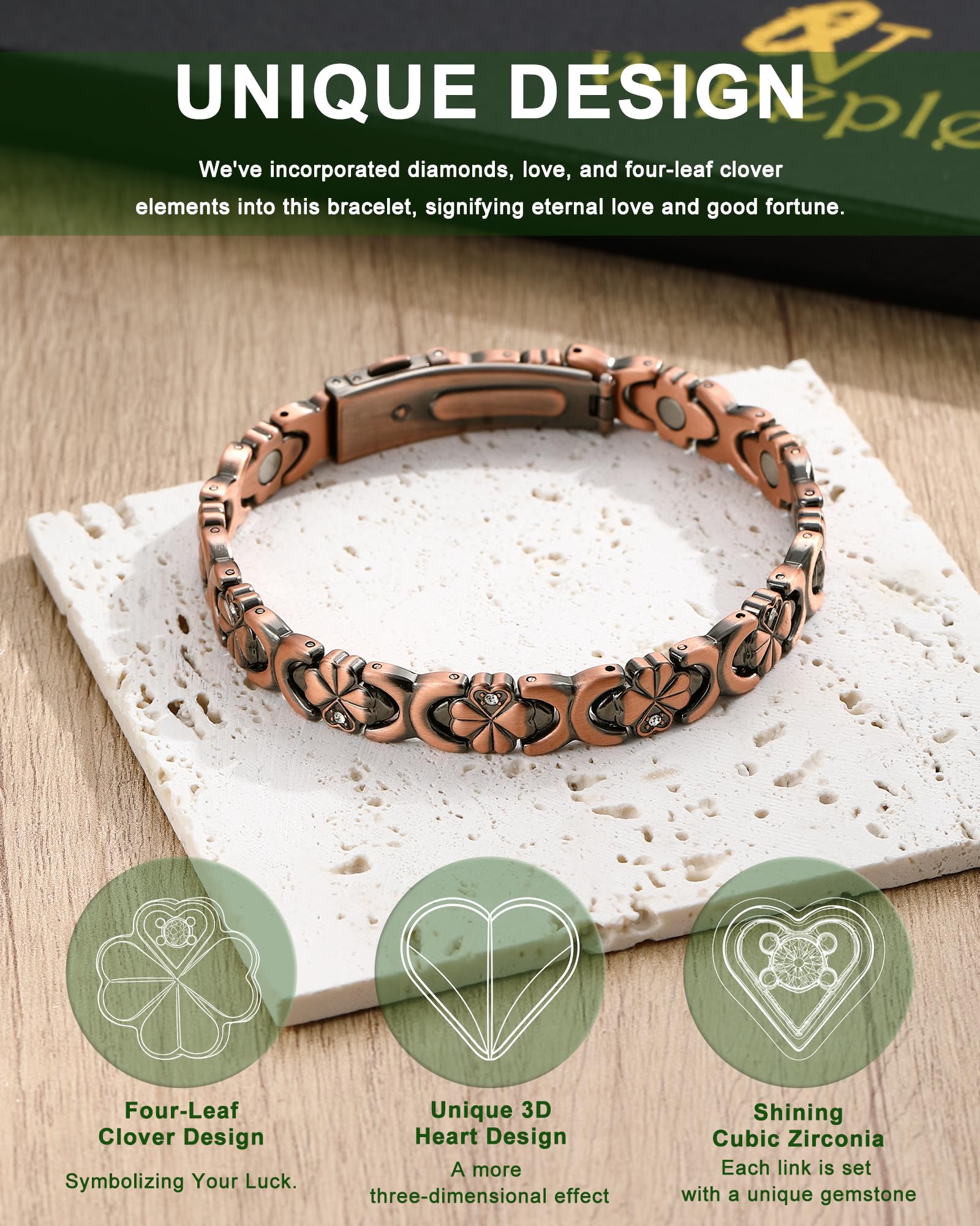 Vapeples copper bracelet in gift box packaging ready for gifting.