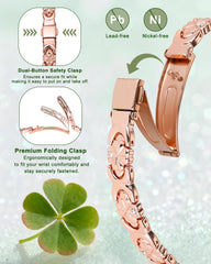 Vapeples copper bracelet hearts CZ detail highlighting luxury elements