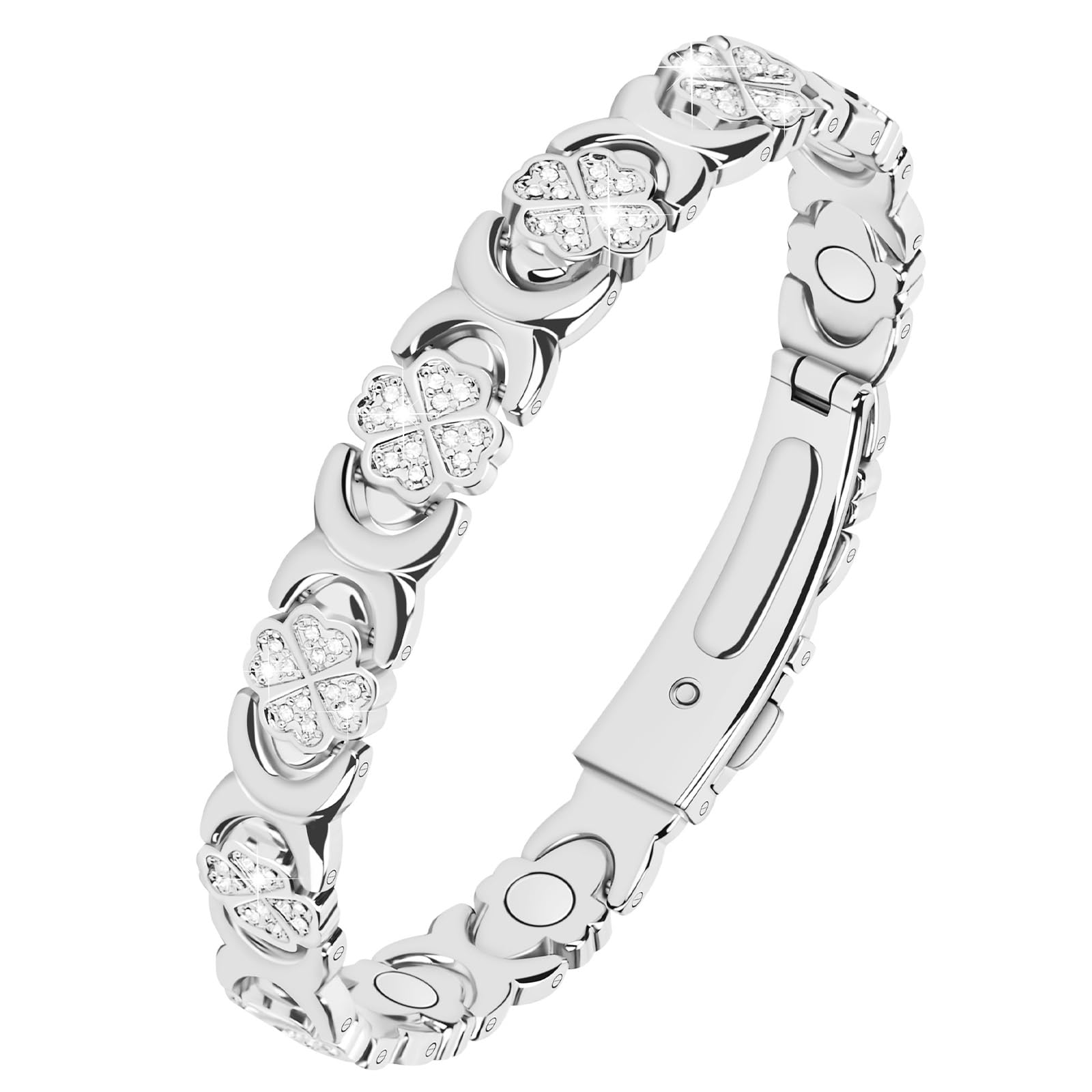 Vapeples copper bracelet for women with four-leaf clover design for daily wear.