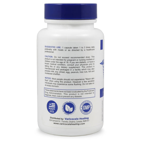 Varaco Health packaging box shown as a complete kit for vein health support.