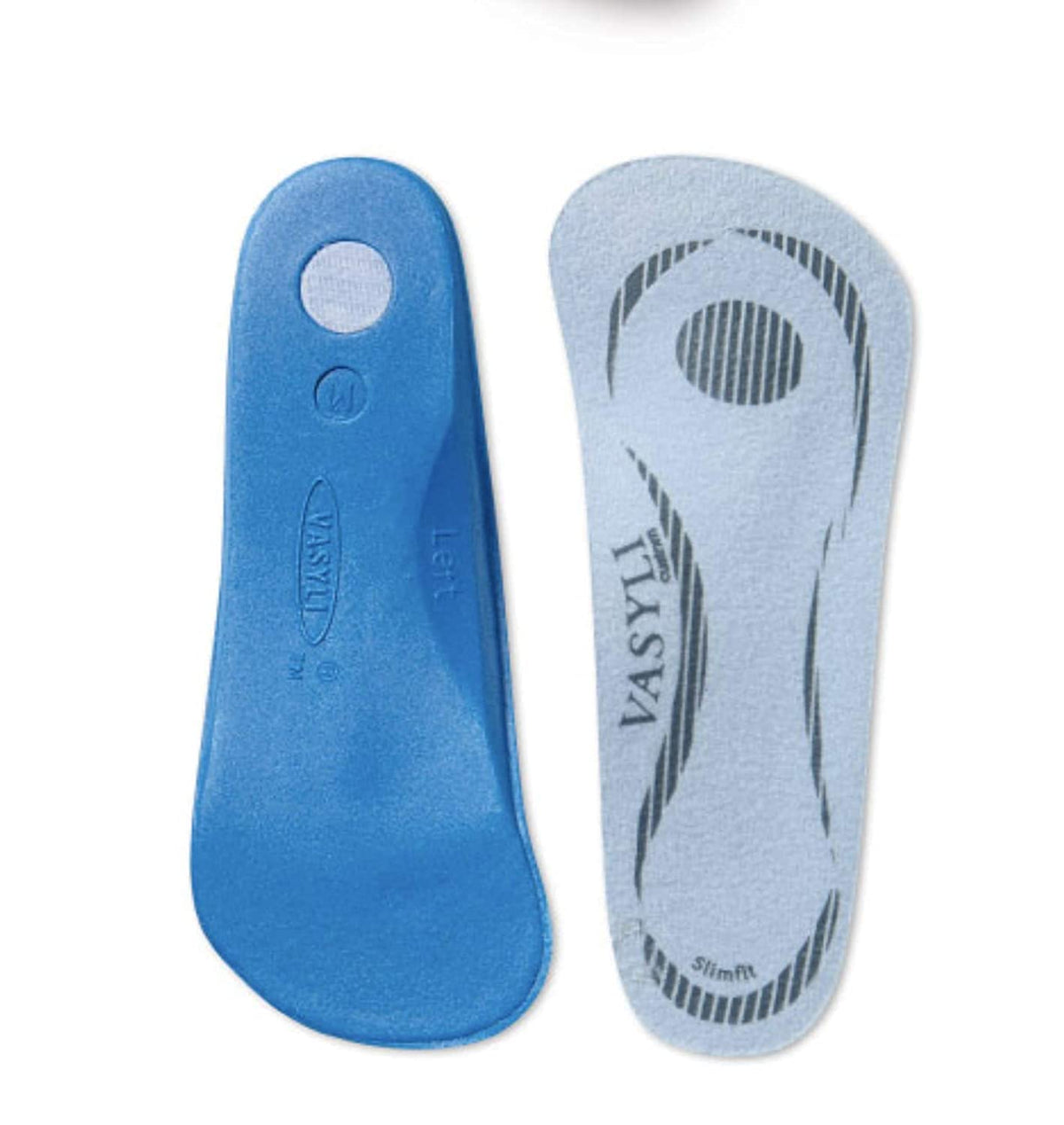 Vasyli 11857 extended slimfit insole – heel-raise view for improved comfort in tight shoes
