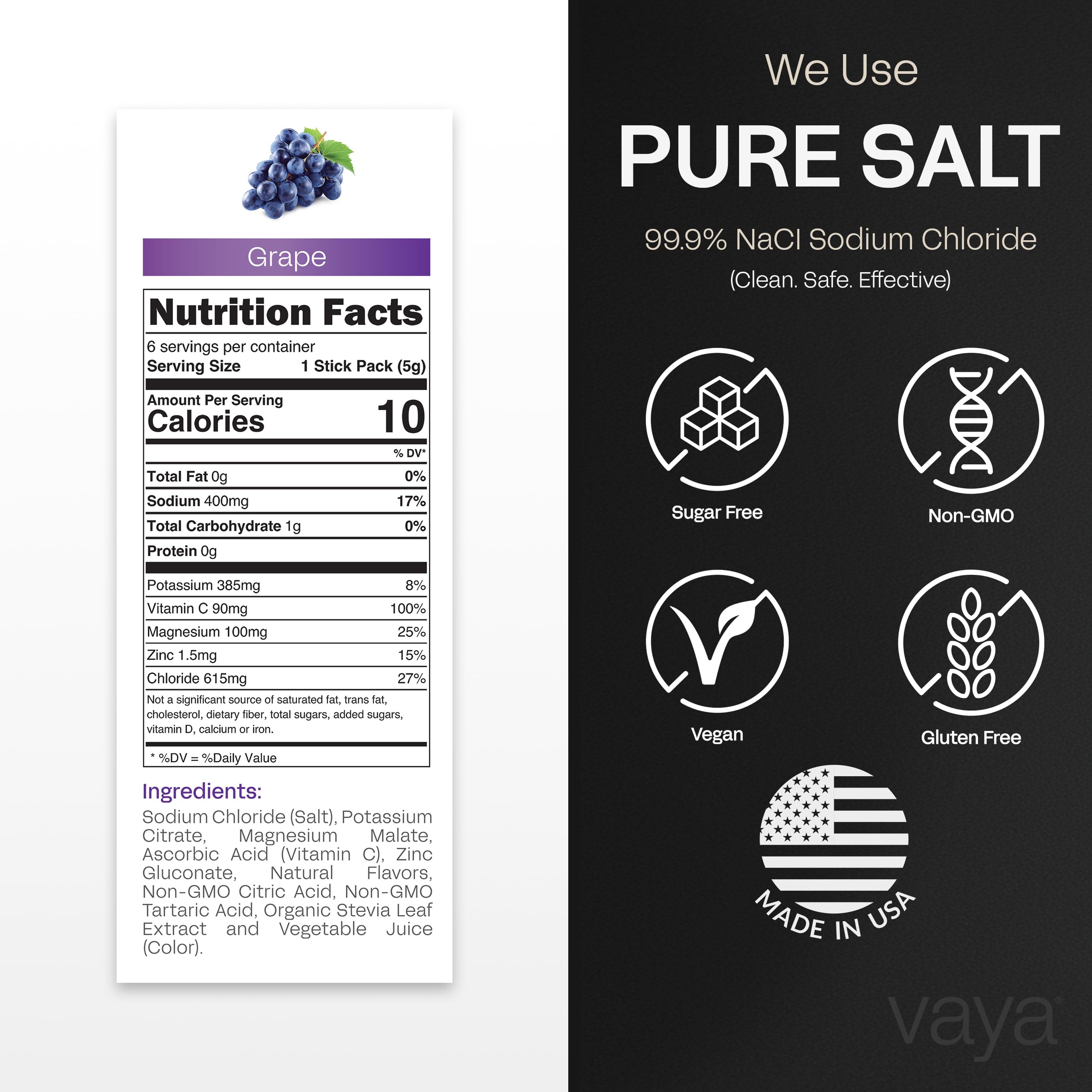 Spoon dispensing Vaya electrolyte packet for precise dosing