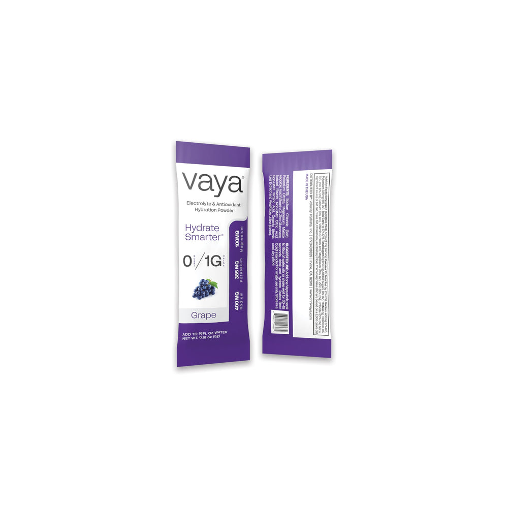 Vaya lab-tested, USA-made badge on packaging