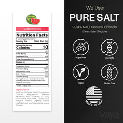 Vaya sugar-free electrolyte packets Watermelon dissolving into a glass for fast hydration after workouts.