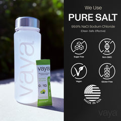 Vaya lemon lime packet supports fasting hydration with zero sugar.