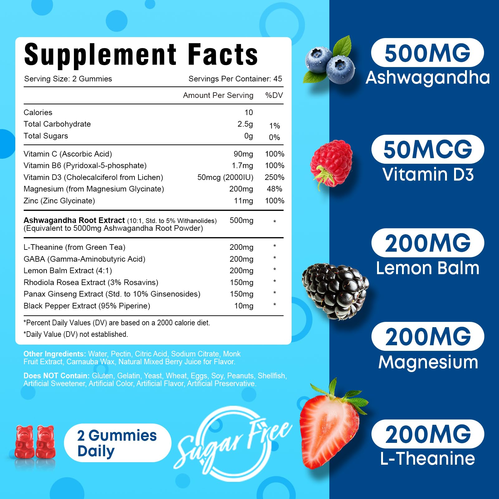Vazatisi Ashwagandha Gummies mixed-berry chews for convenient daily use.