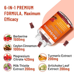 Vazatisi Berberine gummies mixed berry serving with tasty sugar-free flavor.