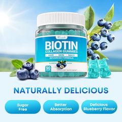 Vazatisi Biotin Gummies non-GMO and gluten-free labeling