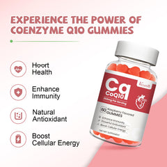 Vazatisi CoQ10 Gummies ingredients panel featuring beet root and magnesium