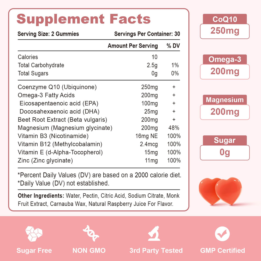 Vazatisi CoQ10 Gummies on table highlight brain-friendly omega-3 synergy