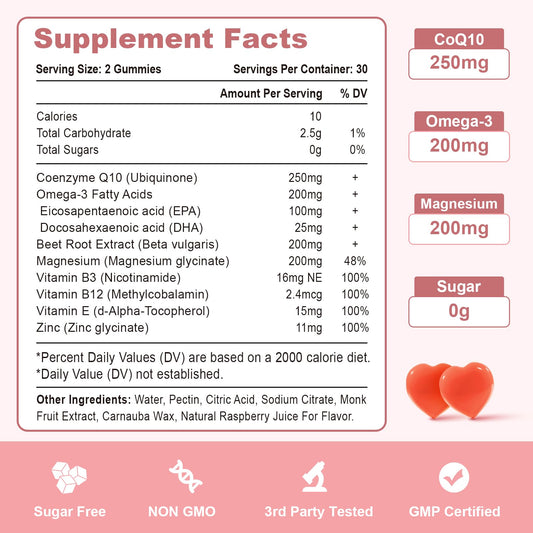 Vazatisi CoQ10 Gummies on table highlight brain-friendly omega-3 synergy