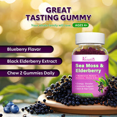 Vazatisi elderberry gummies kids-friendly box highlights vitamin C and zinc