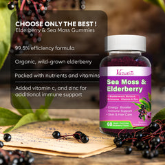 Vazatisi elderberry gummies serving size card illustrates daily use