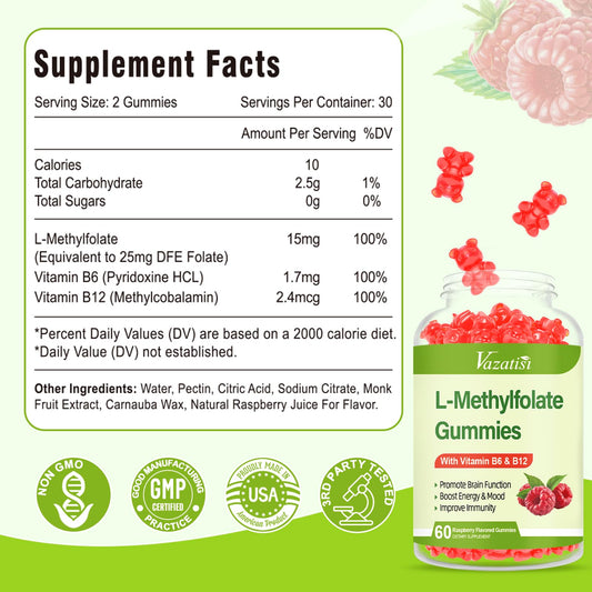 Closeup of Vazatisi raspberry-flavored gummies highlighting chewy texture and flavor appeal.
