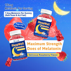 Vazatisi Sleep Gummies ingredient panel showing 10-in-1 blend