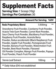 VB Health Red Boost lab-tested label signals third-party quality assurance.