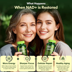 VCBIRD Nad Resveratrol packaging highlights purity and GMP standards.