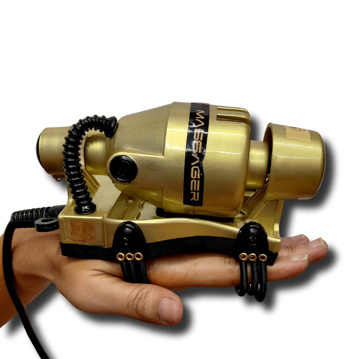 VDOHONEST full-body corded massager in gold finish for targeted muscle relief at home