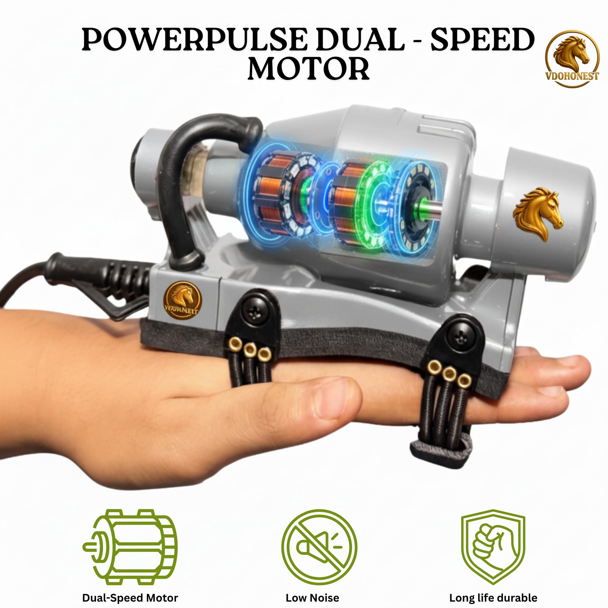 VDOHONEST attachments with varied heads for broad or precise massage