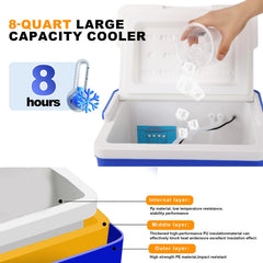 Veanvoky 8-quart tank supports longer cooling with fewer ice refills.