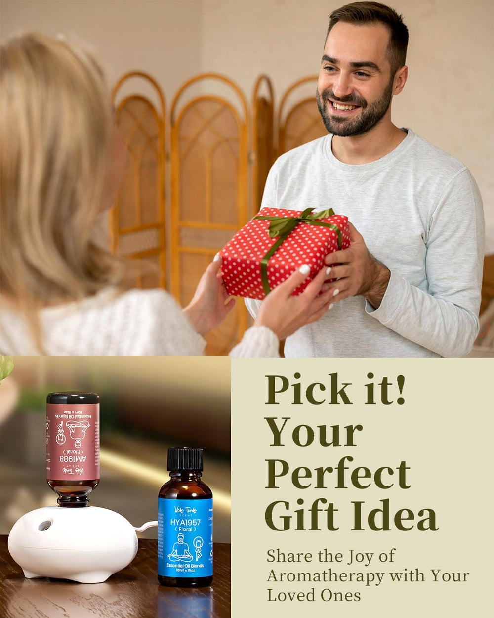 Living room setup with Veda Tinda Scent for hotel-like ambiance