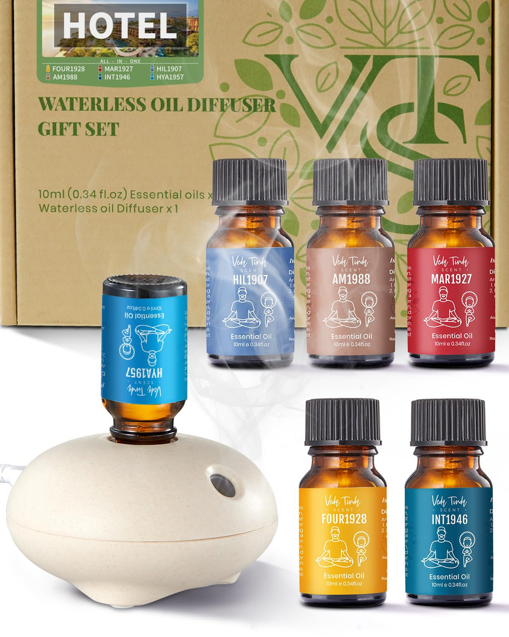 VEDA TINDA SCENT waterless diffuser closeup for instant luxury ambience