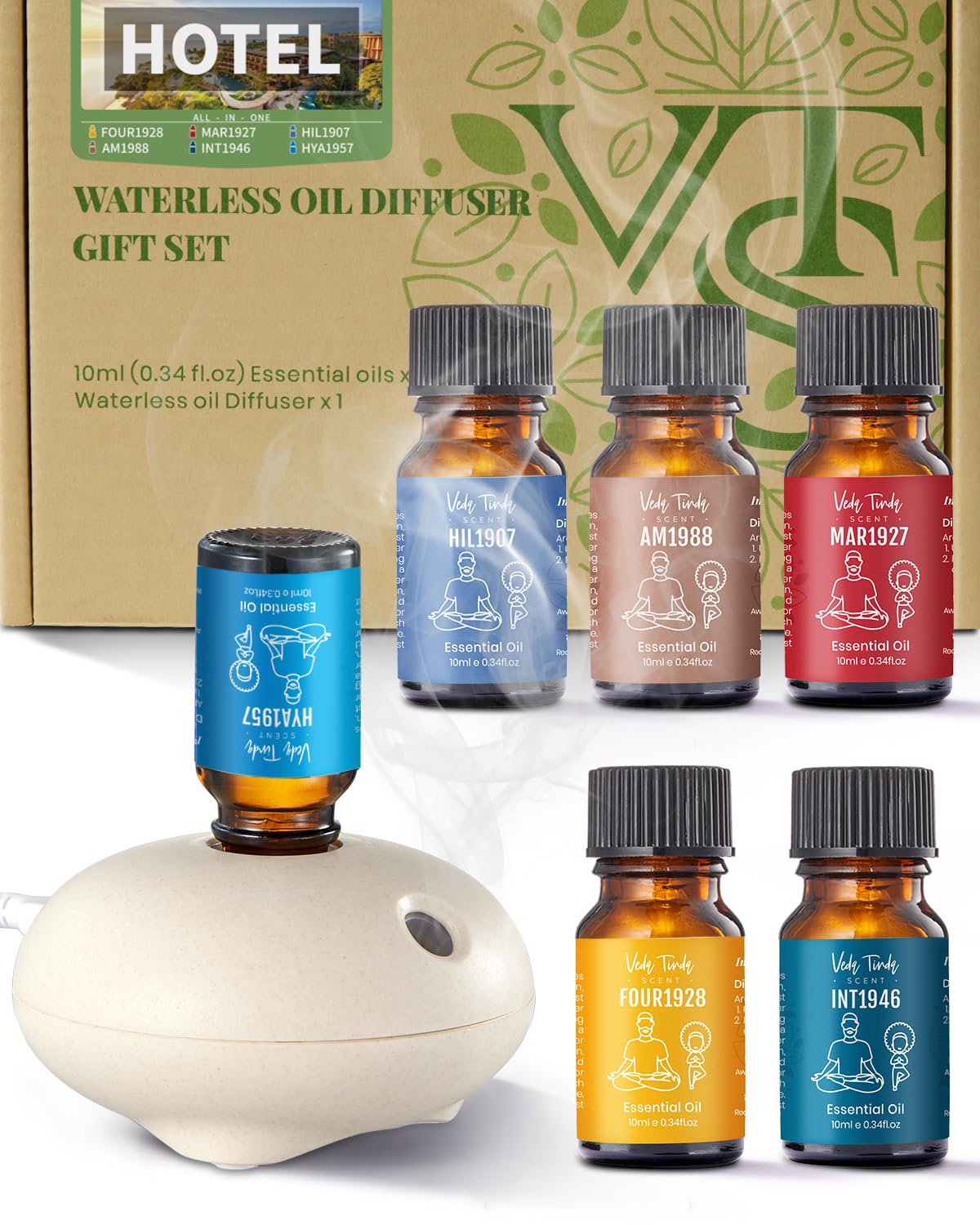 VEDA TINDA SCENT waterless diffuser closeup for instant luxury ambience