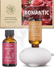 VEDA TINDA SCENT waterless diffuser with rose oil bottle for mood uplift