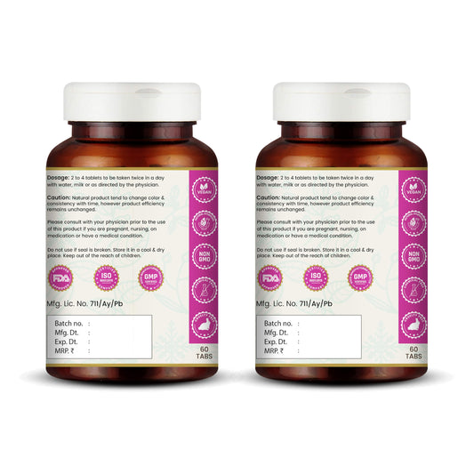 Close-up of Kanchnar Guggulu tablets highlighting pure herbal formulation for hormonal balance.