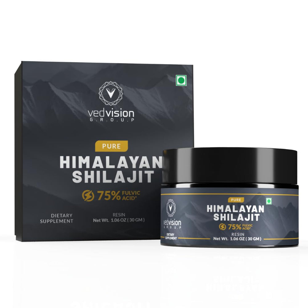 VedVision Shilajit Resin pack shot highlighting purity and mineral richness