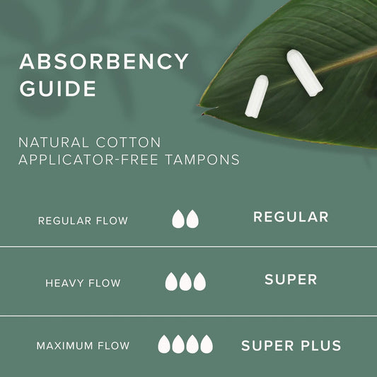 Veeda non-applicator tampons image highlighting eco-friendly design
