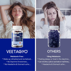 Ingredient panel showing L-Theanine, 5-HTP, GABA and magnesium