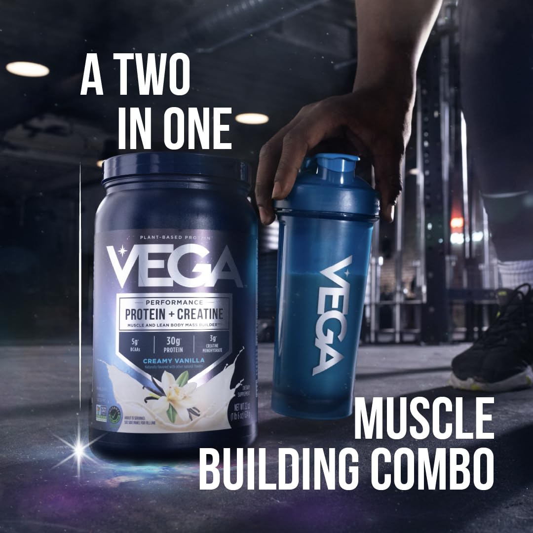 Vega Chocolate drink mix ready to shake for a flavorful protein boost.