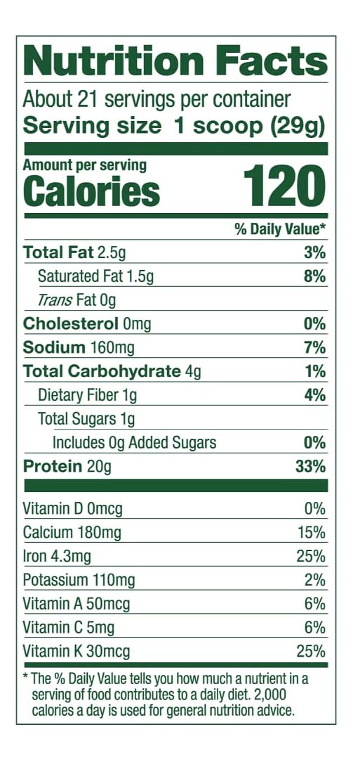 Vega Protein and Greens Berry ingredients image featuring spinach, kale and broccoli for greens