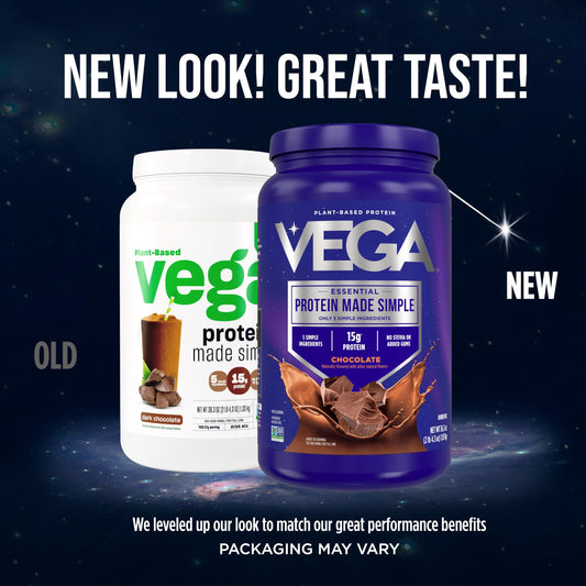 Close up of Vega Protein Made Simple ingredients highlighting simple plant based formula
