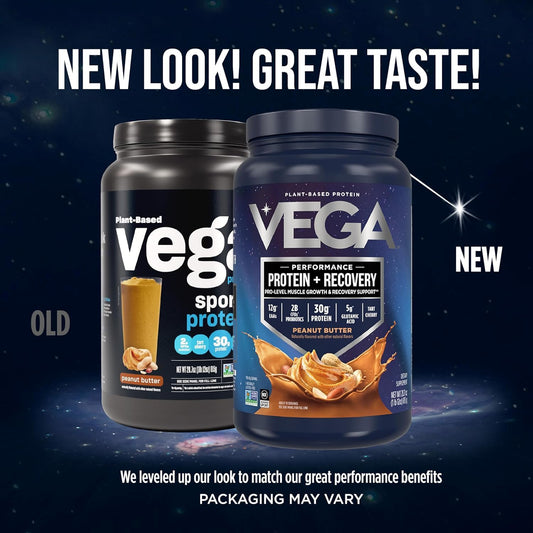 Vega Sport vanilla protein shake being poured into a glass after training.