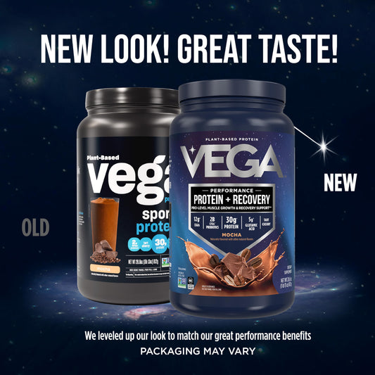Vega Sport vegan mocha shake in glass with creamy texture