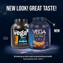 Vega Sport vegan vanilla protein powder tub ideal for smoothies