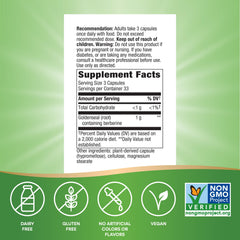 Vegan-certified label signals plant-based, cruelty-free formulation from Nature's Way.