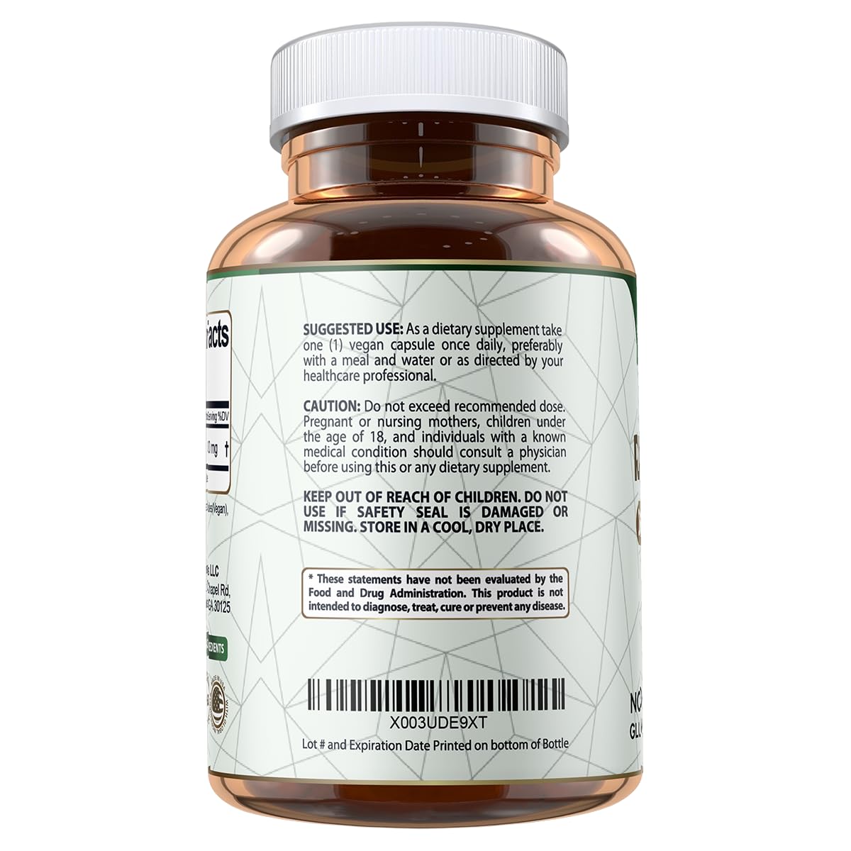 Vegan Labs R-Lipoic Acid 300MG capsules closeup shows compact, easy-to-take capsules.