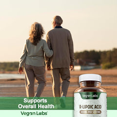 Vegan Labs R-Lipoic Acid 300MG for energy and antioxidant support in daily use.