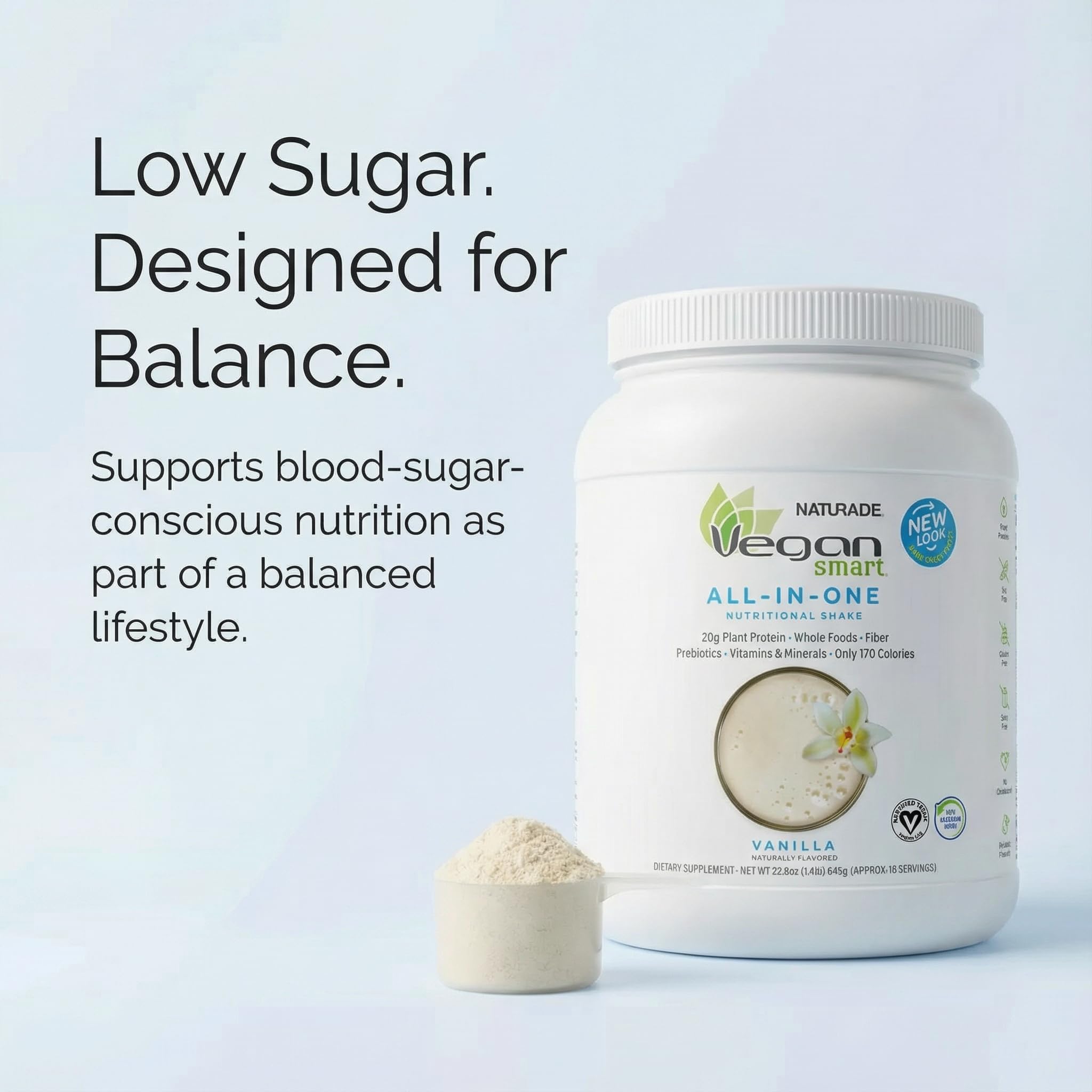 The Vegansmart Naturade all-in-one shake chocolate ingredients with fruits and vegetables blend.